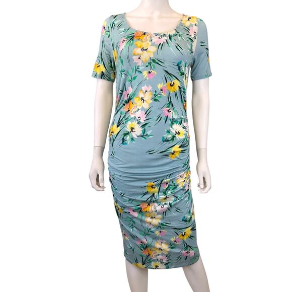 YUMI KIM X RTR Multicolor Floral Ruched Sun Dance Blossom Maternity Dress Size M - Picture 5 of 10